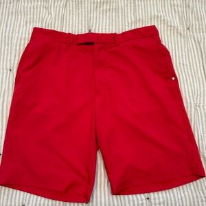 RLX Ralph Lauren Men's Vibrant Red Flat Front Shorts